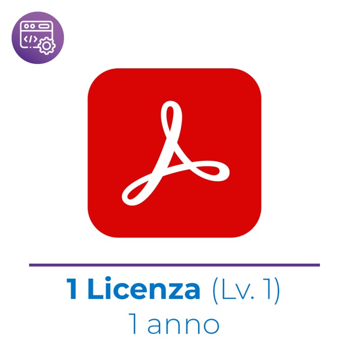 Acrobat Pro Dc For Teams - Rinnovo Vip Edu - Named ( Licenza per Utente) 1 Licenza - Livello...