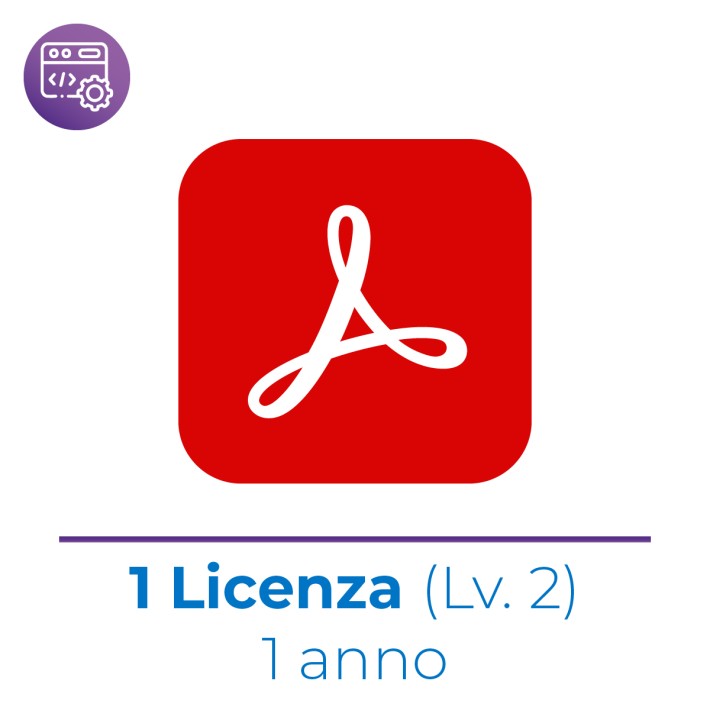 Acrobat Pro Dc For Teams - Rinnovo Vip Edu - Named ( Licenza per Utente) 1 Licenza - Livello...