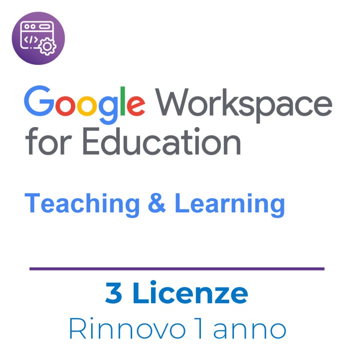 Kit Google Education 3 Licenze Teaching & Learning – Rinnovo - Comprensivo di ausilio per il...