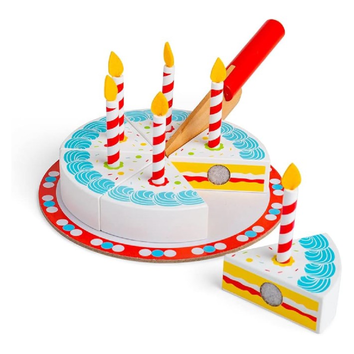 Set Gioco Torta di Compleanno in Legno