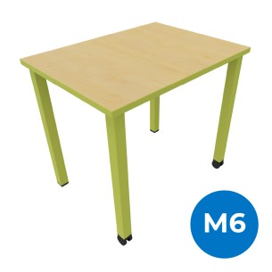 Tavolo Kalidro Studente (H) M6 - Colore Piano Acacia/Wasabi - Colore Gambe Wasabi