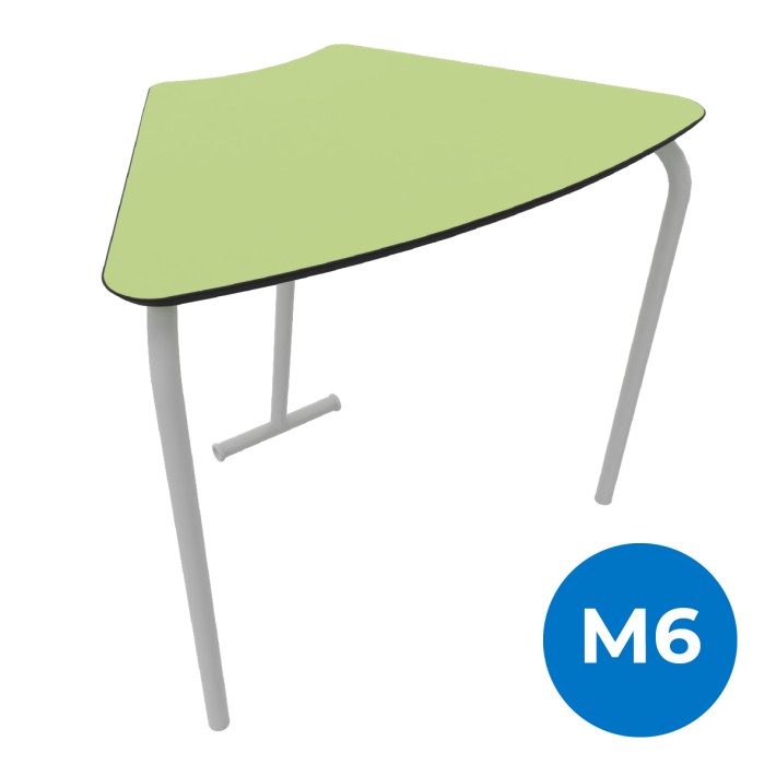 Tavolo Pino RB in MDF+ con Ruote - Altezza Gambe 76 cm (M6) - Colore Piano Verde