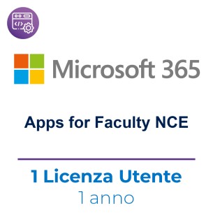 Microsoft 365 Apps for Faculty NCE -  1 licenza per 1 utente ( Docente - Segreteria - Ata - Tecnici) – Abbonamento 1 Anno