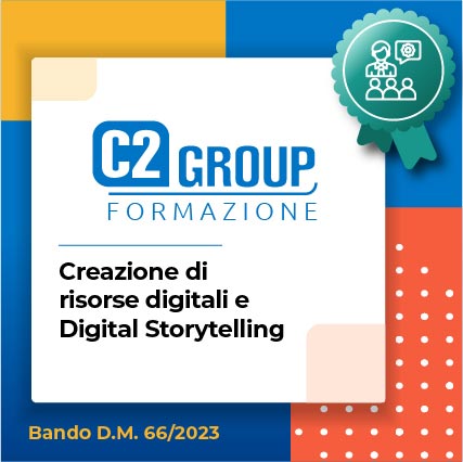 Visual del percorso formativo C2 Group su digital storytelling