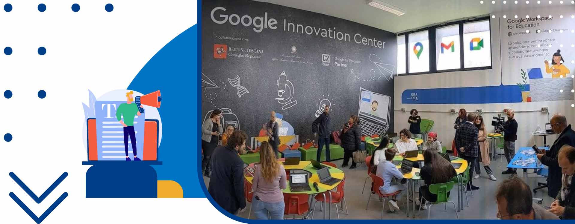 Innovation Center in ambiente Google in Italia al Liceo artistico, coreutico e scientifico Piero della Francesca di Arezzo