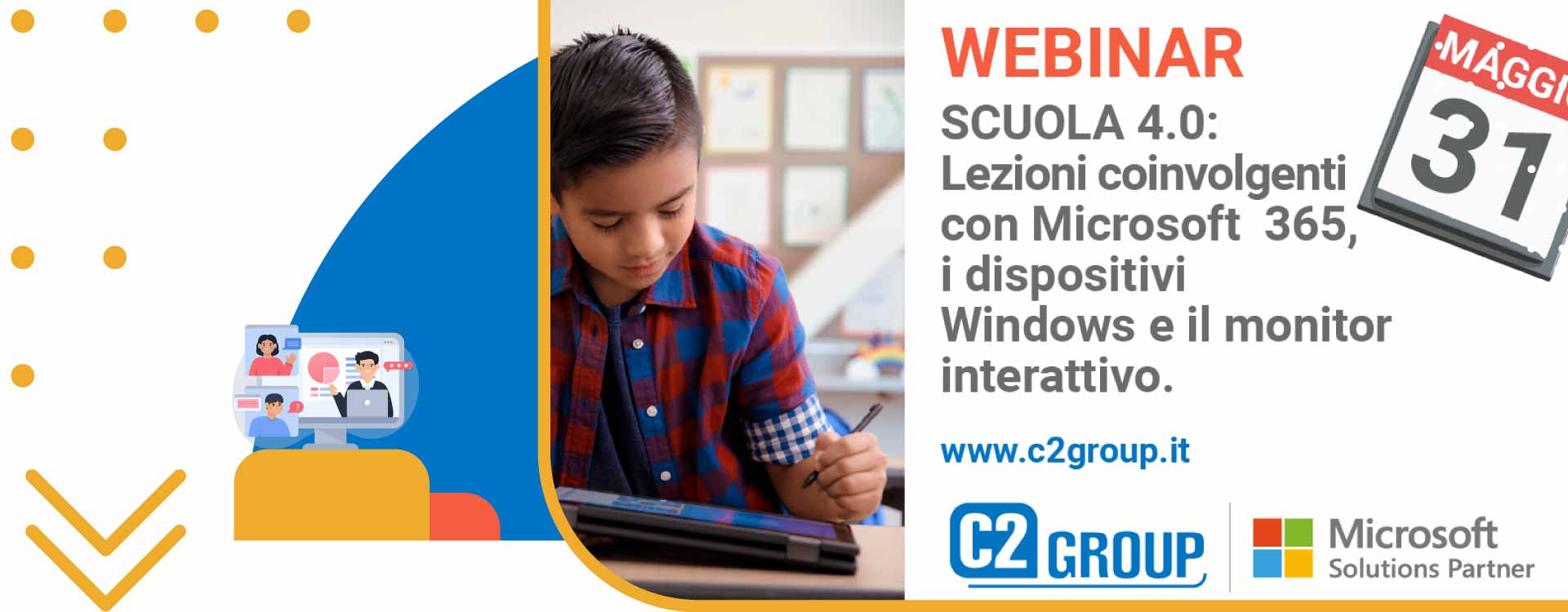 SCUOLA 4.0: Lezioni coinvolgenti con Microsoft 365, i dispositivi Windows e il monitor interattivo